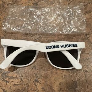 NEW UConn Huskies White Sunglasses with Black Lenses